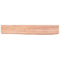 Berkfield Wall Shelf Light Brown 60X10X6 Cm Treated Solid Wood Oak - thumbnail 2