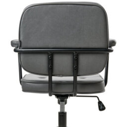 Beliani Industrial Desk Chair Pawnee Velvet Grey - thumbnail 7