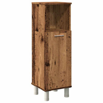 Berkfield Durable Bathroom Cabinet Old Wood 30X30X95 Cm Engineered Wood - image 1