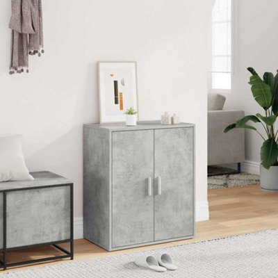 Vidaxl Shoe Cabinet Concrete Grey 60X35X70 Cm Engineered Wood - image 1