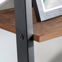 LEDREM Ladder Shelf, 4-Tier Bookshelf, Bookcase,steel Frame, Hazelnut Brown And Black - thumbnail 7