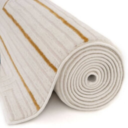 The Rugs Carmel Cream/gold Geometric Design Area Rug And Runner Non Shedding, Stain Resistant, Soft - thumbnail 5