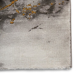 Ivory Gold Abstract Rug, Anti-Shed Rug, Modern Rug, Stain-Resistant Rug For Livingroom & Diningroom-120Cm X 170Cm - thumbnail 2
