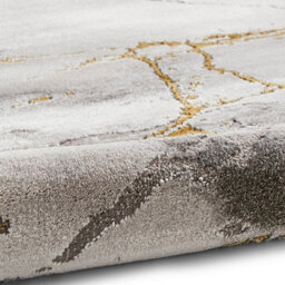 Ivory Gold Abstract Rug, Anti-Shed Rug, Modern Rug, Stain-Resistant Rug For Livingroom & Diningroom-120Cm X 170Cm - thumbnail 4