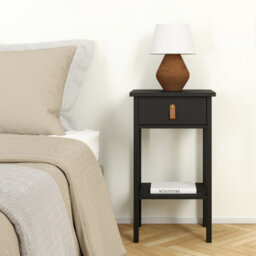 Furniture To Go Barcelona Bedside Table With 1 Drawer In Matt Black - thumbnail 8