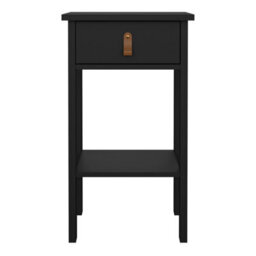 Furniture To Go Barcelona Bedside Table With 1 Drawer In Matt Black - thumbnail 3