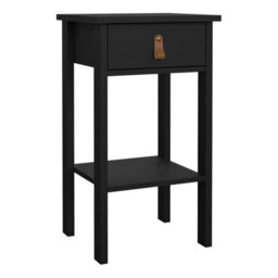 Furniture To Go Barcelona Bedside Table With 1 Drawer In Matt Black - thumbnail 1