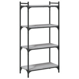 Berkfield Bookcase 4-Tier Grey Sonoma 60X30X120 Cm Engineered Wood - thumbnail 2