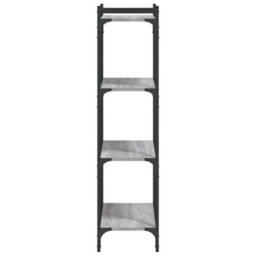 Berkfield Bookcase 4-Tier Grey Sonoma 60X30X120 Cm Engineered Wood - thumbnail 5