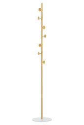 Orsina Durable Build Gold And White Coat Stand, Multi Hook Coat Stand For Bedroom For Bedroom, Functional Coat Stand