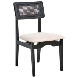 Beliani Set Of 2 Dining Chairs Rubonia Wood Black - thumbnail 4