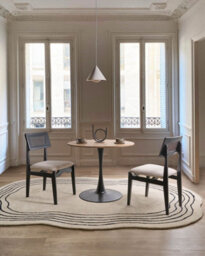 Beliani Set Of 2 Dining Chairs Rubonia Wood Black - thumbnail 2