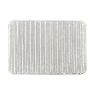 Allure Bath Fashions Memory Foam Bath Mat Non Slip 40 X 60Cm - Light Grey - image 1