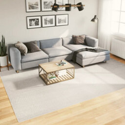 Berkfield Rug Iza Short Pile Scandinavian Look Cream 240X340 Cm - thumbnail 1