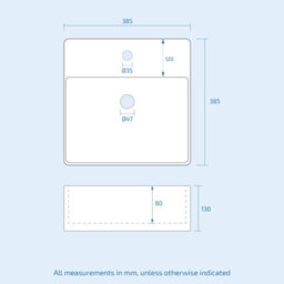 Nes Home 500mm Matte Grey Bathroom 2 Drawers Vanity & Worktop With Square Basin - thumbnail 8