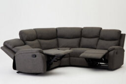 Home Detail Selby 5 Seater Corner L-Shaped Manual Recliner Sofa Grey Faux Leather - thumbnail 8