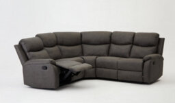Home Detail Selby 5 Seater Corner L-Shaped Manual Recliner Sofa Grey Faux Leather - thumbnail 7