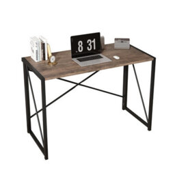 Mcc Direct No Assembly Folding Computer Desk 80Cm Brown - Miami - thumbnail 3