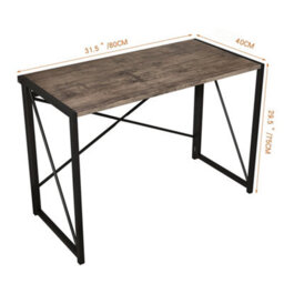 Mcc Direct No Assembly Folding Computer Desk 80Cm Brown - Miami - thumbnail 7