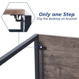 Mcc Direct No Assembly Folding Computer Desk 80Cm Brown - Miami - thumbnail 5