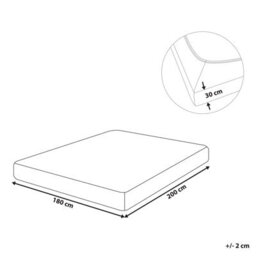 Beliani Fitted Sheet Janbu Cotton 180 X 200 Cm Purple - thumbnail 3