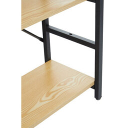 Orsina Luxe Light Yellow 3-Tier Shelf Unit With Black Metal Frame,bookcase For Home Office,stylish Display Unit - thumbnail 5