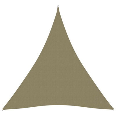 Berkfield Sunshade Sail Oxford Fabric Triangular 5X6X6 M Beige - image 1