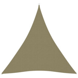 Berkfield Sunshade Sail Oxford Fabric Triangular 5X6X6 M Beige - thumbnail 1