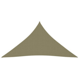 Berkfield Sunshade Sail Oxford Fabric Triangular 5X6X6 M Beige - thumbnail 2