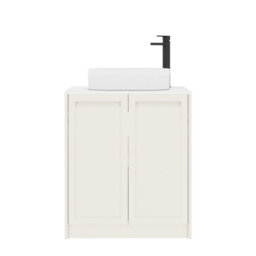 Royal Bathrooms Royal Bathroom Elmore 700mm Classic White Freestanding Bathroom Vanity Unit 2 Door Plain White Worktop With Lyon Basin - thumbnail 7