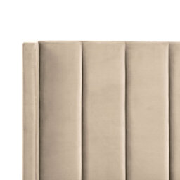 Beliani Bed Velvet Villette 180 X 200 Cm (Eu Super King) Beige - thumbnail 7