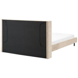 Beliani Bed Velvet Villette 180 X 200 Cm (Eu Super King) Beige - thumbnail 5