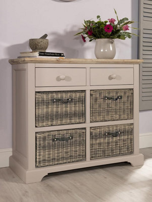 Statement Furniture Florence Sideboard With 2 Drawers And Removable Storage Baskets - Truffle - image 1