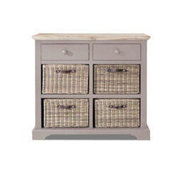 Statement Furniture Florence Sideboard With 2 Drawers And Removable Storage Baskets - Truffle - thumbnail 3