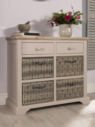 Statement Furniture Florence Sideboard With 2 Drawers And Removable Storage Baskets - Truffle - thumbnail 1