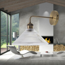 First Choice Lighting Set Of 2 Isaac - Antique Brass Wall Lamps - thumbnail 8