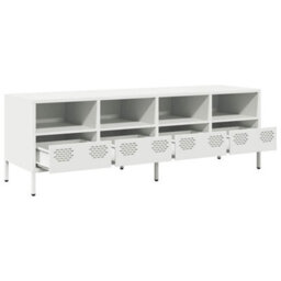 Berkfield Tv Cabinet White 135X39X43.5 Cm Cold-Rolled Steel - thumbnail 5