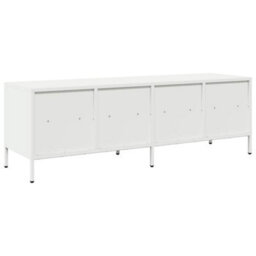 Berkfield Tv Cabinet White 135X39X43.5 Cm Cold-Rolled Steel - thumbnail 7