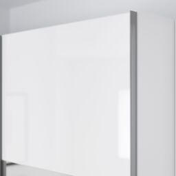 GoodHome Atomia White Particle Board Wardrobe (H)2250mm (W)1500mm (D)655mm - thumbnail 4