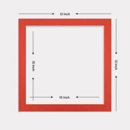 Ak Frames 12X12 Poppy Red Picture Mounts To Fit 10X10 Aperture Size - Mount Board Only (No Frame Included) - thumbnail 3