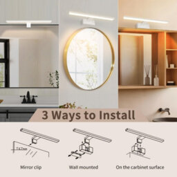 Aigostar 40Cm Led Bathroom Mirror Light, 8W Wall Light With Ip44 4000K Neutral White Frosted - thumbnail 4