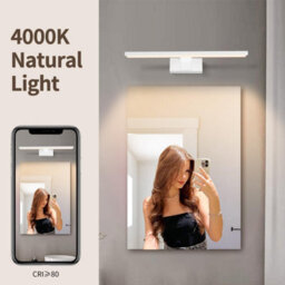Aigostar 40Cm Led Bathroom Mirror Light, 8W Wall Light With Ip44 4000K Neutral White Frosted - thumbnail 6