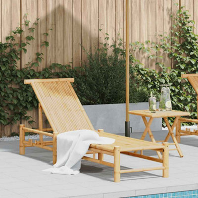 Berkfield Sun Lounger 55X199X30 Cm Bamboo - image 1