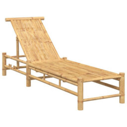 Berkfield Sun Lounger 55X199X30 Cm Bamboo - thumbnail 2