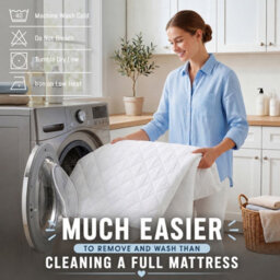 Lazzaro Quilted Single Mattress Protector Premium Microfiber 30Cm Deep Pocket Breathable Hypoallergenic Mattress Cover - thumbnail 8