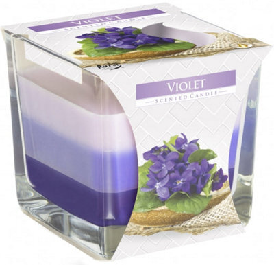 Serenityy Rainbow Jar Candle - Violet Floral Fragrance, 32-Hour Burn, 170 G Decorative Jar