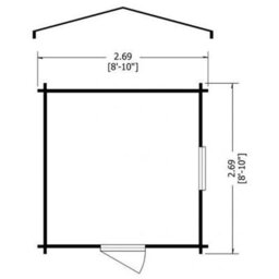 Shire Danbury Log Cabin Home Office Garden Room Approx 9 X 9 Feet - thumbnail 5