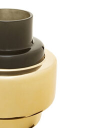 Orsina Cayden Small Smoked Black And Gold Vase - thumbnail 3
