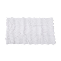 Living And Home White Thickened Faux Rabbit Fur Knitted Sofa Cushion Cover/sofa Throw, 150Cm W X 90Cm D - thumbnail 4