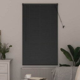 Walplus Window Blind With Curtains Manual Black Aluminium - thumbnail 3